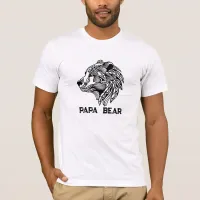 *~* AP86 PAPA BEAR Decorated Bear Father's Day T-Shirt