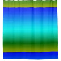 Sea and Sky Blue and Green Gradient Shower Curtain