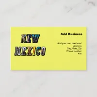 New Mexico, USA Text Business Card