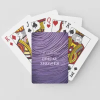 Bridal Shower Purple Silky Satin Poker Poker Cards
