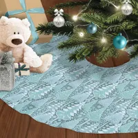 Stylized Coastal Christmas Trees Pattern#6 ID1009 Brushed Polyester Tree Skirt