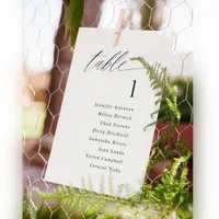 Modern Elegant Wedding Seating Chart Sign Cards