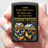 Leghorn Chickens Flourishing on Farm Zippo Lighter