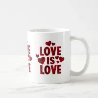 Love is Love Red Hearts Coffee Mug