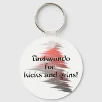 Taekwondo Kicks and Grins Keychain