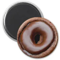 Donut with Chocolate Frosting Magnet