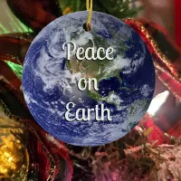 Peace on Earth | Christmas Ceramic Ornament