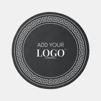 Business Logo Modern Promotional Black Company Rug