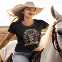 Rainbow-haired Woman in Shades Cool Baseball Mom T-Shirt