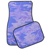 Camouflage Pastel Blue Abstract Pattern Car Floor Mat