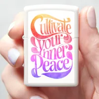 Cultivating peace with vibrant art.  zippo lighter