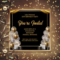 Elegant 30th Birthday Party Invitation