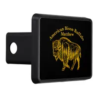 Bison in a Forest Illustration Hitch Cover