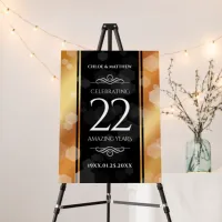 Elegant 22nd Copper Wedding Anniversary Foam Board