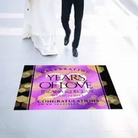 Elegant 33rd Amethyst Wedding Anniversary Floor Decals