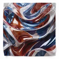 Red, white, and blue swirls bandana