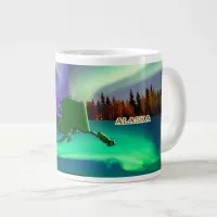 Northern Lights of Alaska Collage Giant Coffee Mug