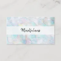 *~* Yellow Blue Pink Pastel Mindfulness Meditation Business Card