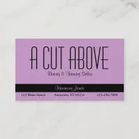 Lavender Beauty Salon Business Card