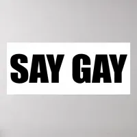 Say Gay Pro-LGBTQ Poster