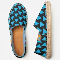 Blue Geometric Triangles Espadrilles