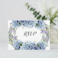 Forget-Me-Not Flowers Watercolor Elegant  RSVP Card