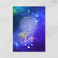 *~* Universe  Flower of Life  Yoga Reiki Astrology Business Card