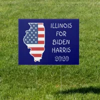 Illinois for Biden Harris 2020 Presidential Sign