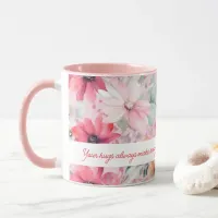 Pink Watercolor FLowers Print | Gift for Mom | Mug