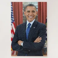 President Barack Obama 2nd Term Portrait 20 x 30 Jigsaw Puzzle