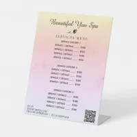 *~* Ombre Rainbow Pastel Table Pedestal Sign