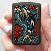 Majestic Whales: Ocean’s Dance Zippo Lighter