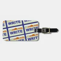 License to Write Cool Author Fun Motto Luggage Tag