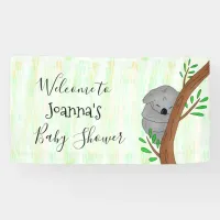 Personalized Sleepy Koala Bear Baby Shower Banner