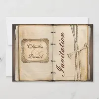 Vintage wedding without no "49" on top rightcorner invitation