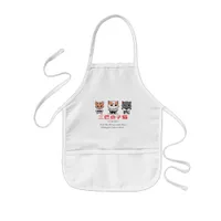 Three Little Ninja Kitties Kids' Apron