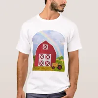 Add Your Name to Red Barn with Blue Sky T-Shirt