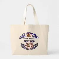 Front Page Online Never Large Tote Bag