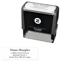 Stylish Script Minimalist Return Address Self-inking Stamp