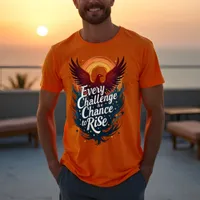 Conquer Challenges, Rise Above: Inspirational T-Shirt