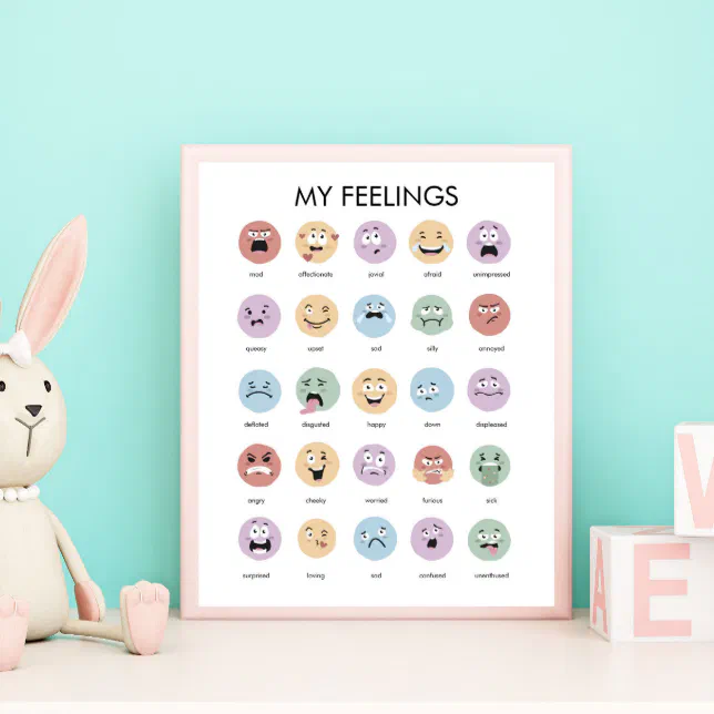 Rainbow Feelings Emotions Classroom Decor