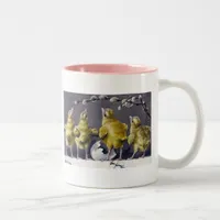 Adorable Easter Vintage Postcard Two-Tone Coffee Mug