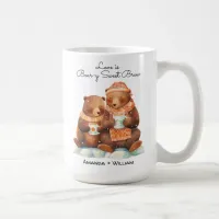 Love is Bear-y Sweet Cute Cartoon Cuddle Coffee Mug