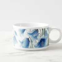 Coastal blue and white floral bluebells bowl