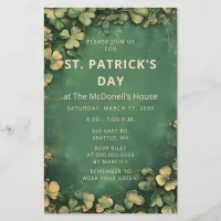 Budget Vintage Green Gold St Patricks Invitation