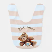 Personalized Cute Teddy Bear Bib