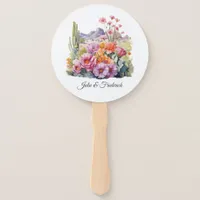 Desert Hues Floral Wedding Hand Fan