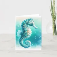 Coastal Under the Sea Horse Thank You Card