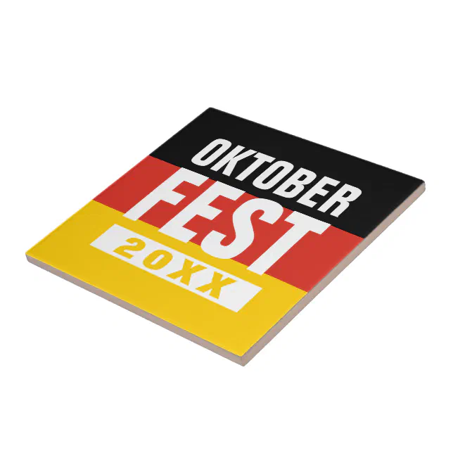 Oktoberfest Octoberfest German Flag Ceramic Tile