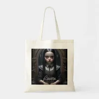 Personalized Gothic Girl Haunting Ai Art Halloween Tote Bag